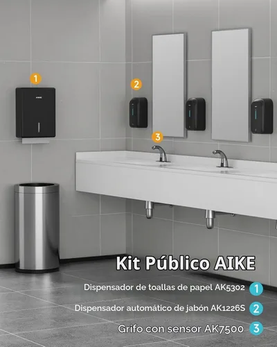 Vista 7 de AIKE Dispensador de jabón automático líquido, capacidad de 33.8 oz