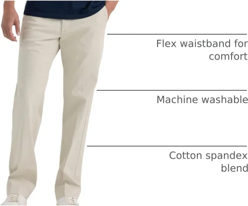 Vista 67 de Lee Extreme Motion Pantalón regular recto sin pliegues al frente para hombre