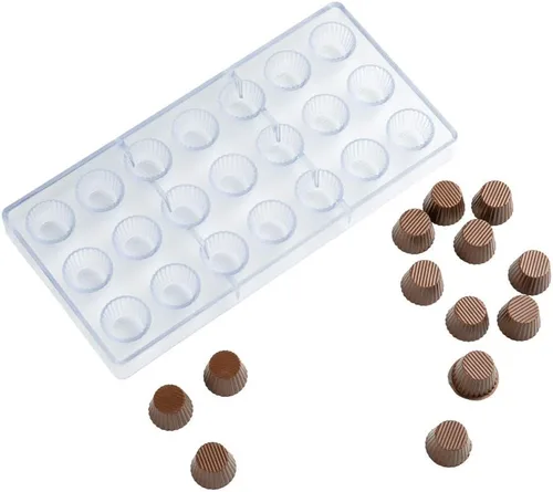 Vista 29 de Restaurantware Pastry Tek Molde para Barra de Chocolate de 10.8 x 5.3 Pulgadas 1 Molde de Chocolate Apto para Lavavajillas - 4 Cavidades Molde