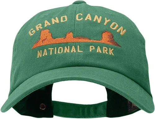 Vista 8 de e4Hats Gorra de algodón teñida con pigmento no estructurado bordado del Gran Cañón