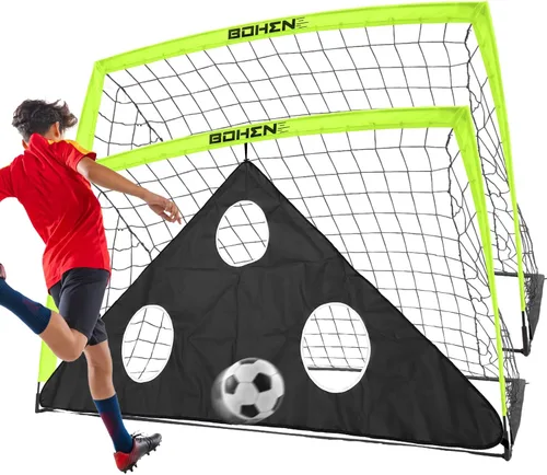 Vista 14 de BOHEN 6x4 FT Kids Soccer Goals with Carry Bag, Portable Folding Soccer Net for Backyard Training, Indoor/Outdoor Use for Youth and Adult