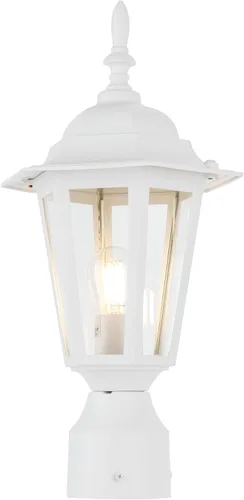 Vista 10 de LIT-PaTH Lámpara de poste para exteriores de 16 pulgadas, farol de poste exterior con vidrio transparente, iluminación de poste de aluminio cableado