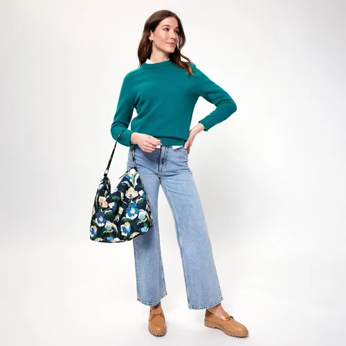 Vista 6 de Vera Bradley Bolso de hombro Hobo de gran tamaño de sarga de alto rendimiento