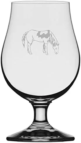 Vista 27 de Abaco Barb Body Horse - Vaso de cerveza Iona grabado (13.25 onzas)