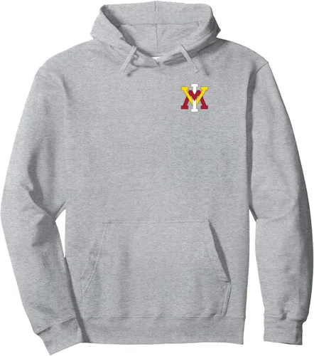 Vista 3 de VMI Keydets - Sudadera con capucha con capucha y pecho izquierdo, Negro