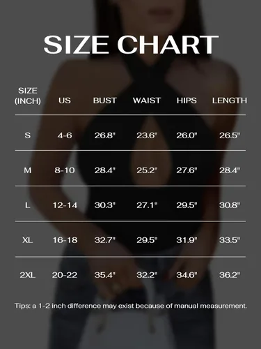 Vista 5 de REORIA Butsmooth - Camiseta ajustada sexy de moda para mujer, con cuello halter cruzado, sin mangas, para discoteca
