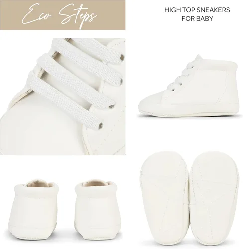 Vista 2 de JuJuBe - Zapatos de bebé de silicona para bebés, cuero vegano, Eco Steps Sneaks