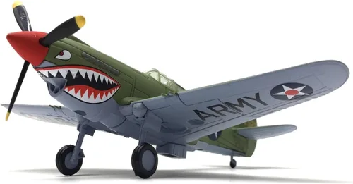 Vista 8 de TECKEEN 1/72 Escala American P40 Fighter P-40 Fighter Avión Modelo Aleación Diecast Plane Modelo para Colección