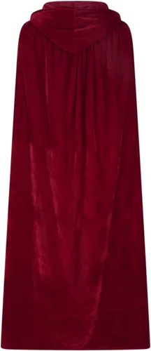Vista 4 de Ruziyoog Capa medieval de terciopelo para mujer, elegante capa con capucha para boda, capa de invierno, fiesta de bruja, bata unisex de longitud