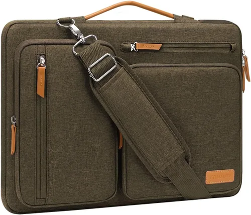 Vista 11 de MOSISO 360 Bolsa de hombro protectora para laptop de 13.3 pulgadas, 13-13.3 pulgadas Azul (Air Blue)