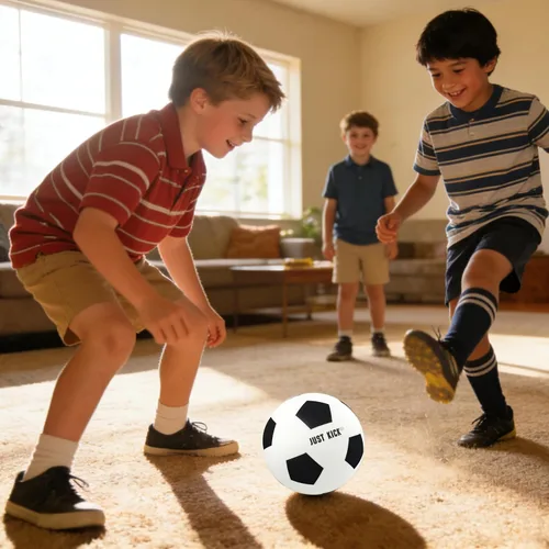 Vista 6 de Pelota de fútbol de espuma silenciosa SRG – Pelota de casa sin aire para entrenamiento silencioso, diseño de espuma suave y duradera, de uso