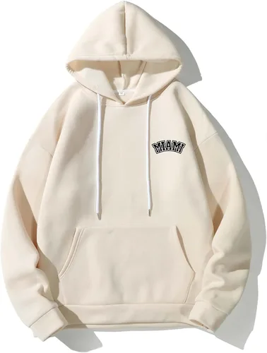 Vista 2 de SHENHE Sudadera con capucha para hombre con estampado de letras y manga larga con cordón