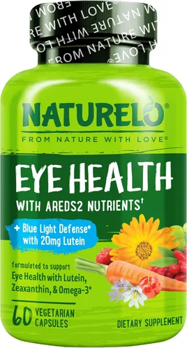Vista 9 de NATURELO Vitaminas para los Ojos - Fórmula AREDS 2 Nutrientes con Luteína, Zeaxantina, Vitamina C, E, Zinc, Más DHA - Suplemento para Ojos Secos