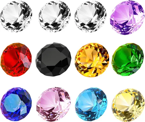 Vista 8 de Pisapapeles con gemas piratas de diamantes de cristal de 1.5 pulgadas, 10