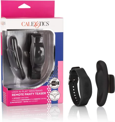 Vista 12 de CalExotics Lock-N-Play SE-0077-58-3 - Vibrador de clítoris de silicona resistente al agua con 12 funciones, recargable con vibración parpadeante
