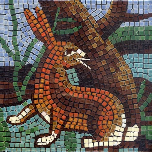 Vista 14 de Crea una verdadera obra de arte de mosaico con nuestro kit de hazlo tú mismo, acuario cuadrado de 7 pulgadas (18 cm)