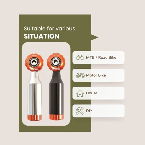 Vista 4 de Miniherramienta de trinquete continuo de bicicleta con función reversible. Kit de reparación multiherramienta para bicicletas de carretera