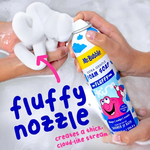 Vista 4 de Mr. Bubble Jabón de espuma extra suave, sin fragancia, para manos y cuerpo, 8 onzas, paquete de 6