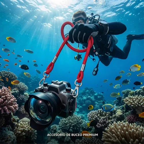 Vista 3 de VGEBY Cordón para cámara de buceo, 360 grados, retráctil, flexible, con rotación subacuática, para buceadores, buceadores, entusiastas