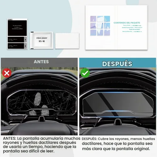 Vista 2 de CDEFG Protector de Pantalla Silverado 2022-2025 2026 para Camioneta Pickup Chevy Silverado 2022-2025 2026 Protector de Pantalla del Cluster