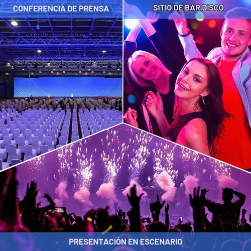 Vista 7 de Soporte de luces de DJ con barra redonda en T, trípode resistente Par Can para 7 luces, soporte de luz de escenario, altura ajustable de 41 a 95