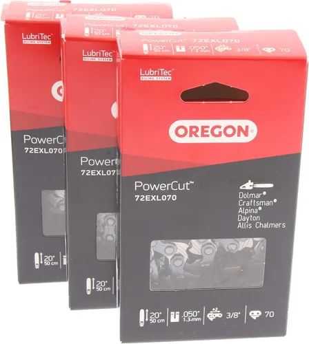 Vista 2 de Oregon - Cadena de cincel Pro 72EXL 70 de 20 pulgadas (compatible con D70/E70) compatible con Echo CS-590 Timberwolf, CS-600 (2)