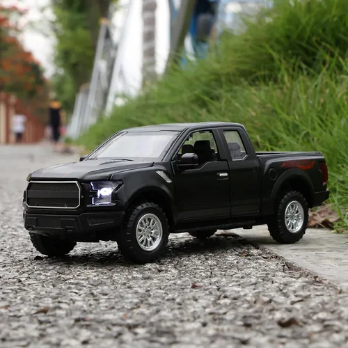 Vista 6 de SASBSC Camioneta de juguete F150 para niños de 3-8 años, camiones de juguete para niños de 4-7 años, modelo de camión de metal fundido a presión