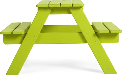 Vista 11 de WestinTrends Malibu Patio al aire libre HDPE Picnic Mesa de banco para Gris