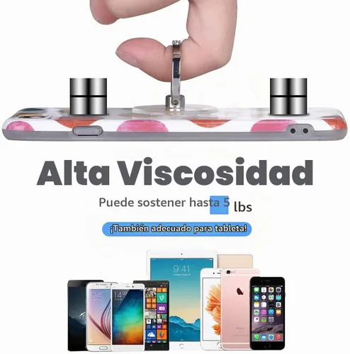 Vista 6 de Soporte Transparente para Anillo de Teléfono con Agarre - EI Sonador Soporte Transparente para Anillo de Teléfono Celular con Agarre para Dedos