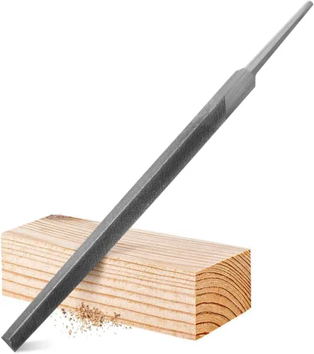 Vista 12 de Lima plana de corte medio de 6 pulgadas, dientes de doble corte, acero de alto carbono, lima de una sola mano sin mango, adecuada para dar forma a