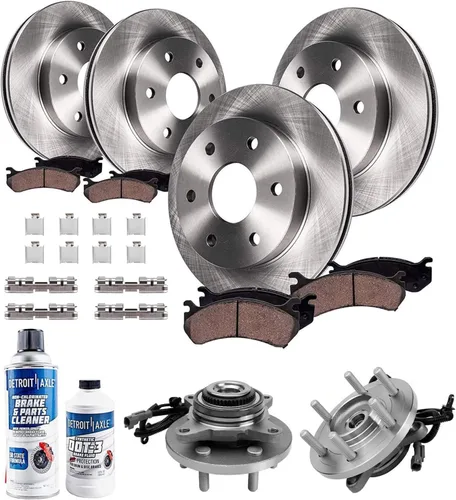 Vista 59 de Detroit Axle - 4 rotores de freno para Ford 1994-2004 Mustang, rotores de freno de disco delanteros y traseros 1995 1996 1997 1998 1999 2000 2001
