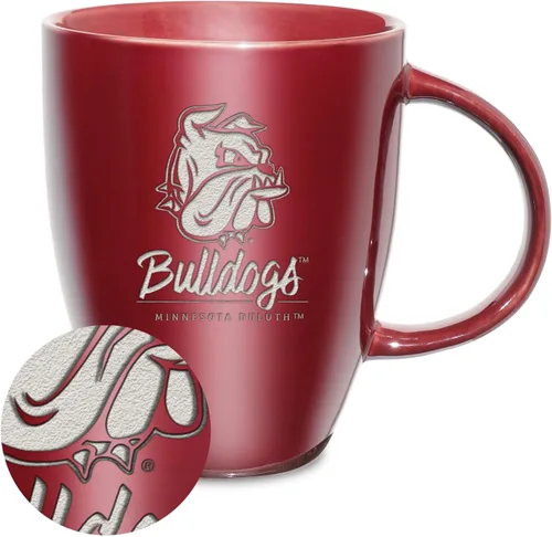 Vista 85 de Rico Industries - Taza de lustre cerámico con grabado láser de la NCAA de 18oz - Café-Té