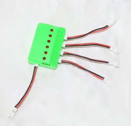 Vista 3 de 6 en 1 Max 2.5A Entrada de corriente 3.7V Lipo Cargador rápido de batería para Drone con cables de puerto JST/SM/2.0