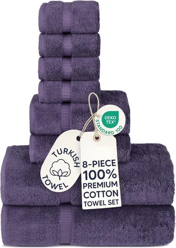 Vista 106 de Chakir Turkish Linens - Toallas turcas de 100% algodón, suaves y absorbentes (juego de 3 toallas personalizables, color aguamarina)