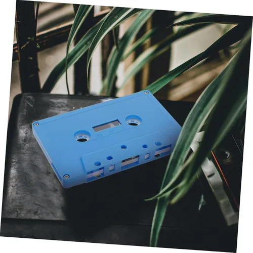 Vista 4 de Retro Blue Blank Audio Cassettes 2pcs for Xmas Party Decor