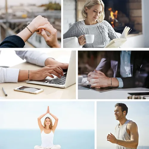 Vista 8 de Pulseras de código morse para mujeres y hombres, pulseras de cuerda, pulseras inspiradoras regalos para parejas, mamá, hija, mejor amiga, pulseras