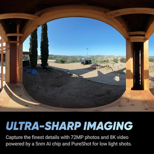 Vista 2 de Insta360 X4 Kit de Construcción - Cámara de construcción 360°, video HDR 360 de 8K30fps, foto de 72MP, lapsos de tiempo de 11K, compatible