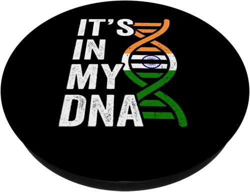 Vista 2 de It's In My DNA Proud Indian Roots Pride India Flag PopSockets intercambiables PopGrip