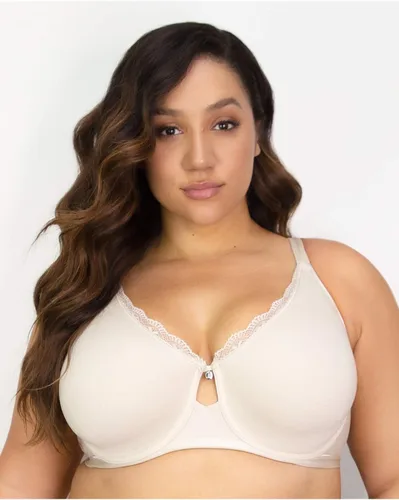 Vista 5 de Curvy Couture Sujetador de algodón sin forro para mujer, talla grande, sin forro