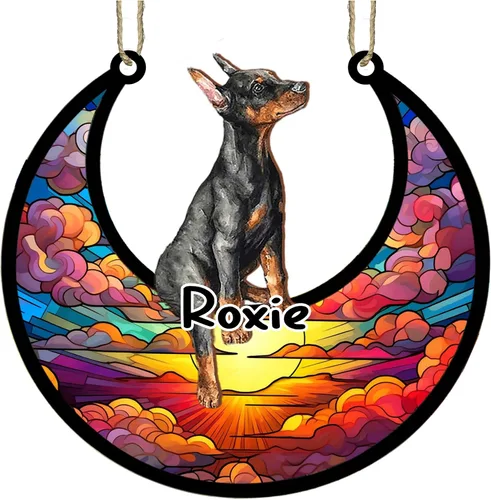 Vista 91 de LOVELYPOD Adorno de Navidad personalizado para perro pastor australiano, atrapasoles conmemorativo, adorno de Navidad de pastor australiano