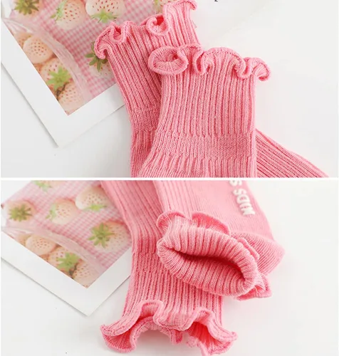 Vista 5 de Zumou - Calcetines antideslizantes para bebés y niñas con volantes, 6 pares