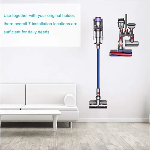 Vista 2 de Soporte de almacenamiento Absoluto Aspiradora Piezas Accesorios Cepillo Herramienta Boquilla Base Compatible con Dyson V7 V8 V10 V11