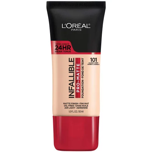 Vista 28 de L'Oreal Paris Cosmetics Makeup Infallible Pro-Matte - Base líquida de larga duración, True Porcelain, 1 onza líquida.