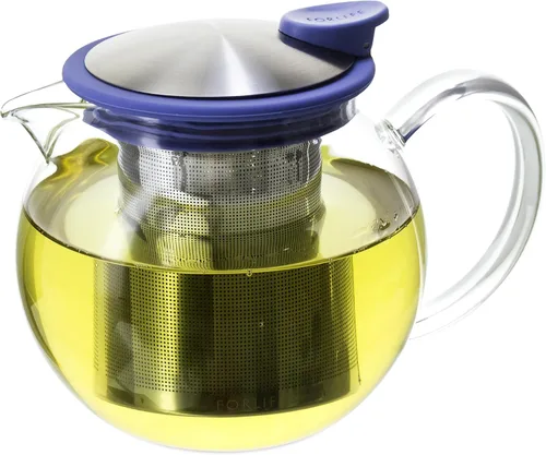 Vista 8 de FORLIFE Bola - Tetera de cristal con infusor de cesta, 25 oz./25.4 fl oz., grafito negro
