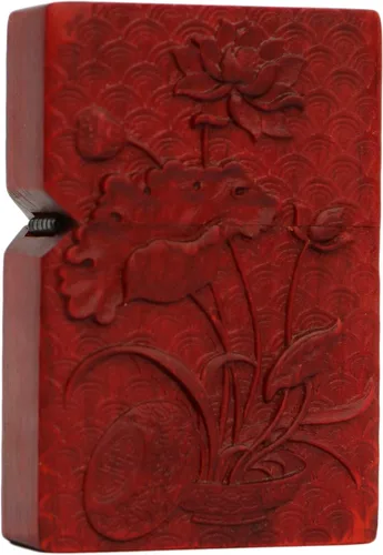 Vista 28 de Carcasa exterior de palisandro Huanghuali natural tallado para módulo Zippo (1000 brazos Avalokiteshvara de la diosa 3#)