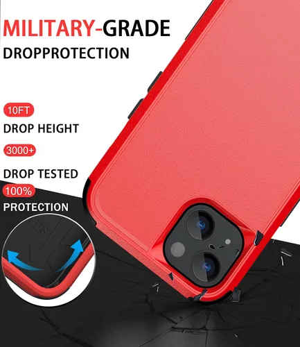 Vista 2 de Diverbox Funda para iPhone 13 [A prueba de golpes] [A prueba de caídas] [A prueba de polvo], Funda de Teléfono de Protección Resistente para Apple