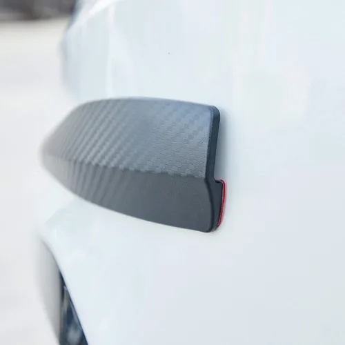 Vista 7 de TOMALL 2 calcomanías universales de fibra de carbono Protecor para esquinas de automóvil para parachoques delantero y trasero, protector