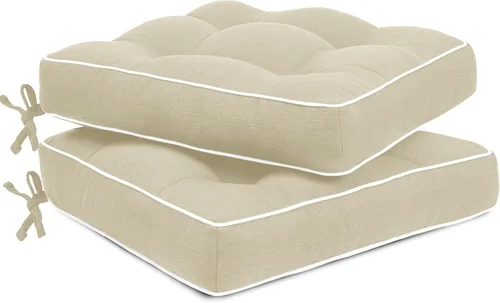 Vista 11 de Favoyard Cojines de patio de 19 x 19 pulgadas, para interiores y exteriores, resistentes al agua, para muebles de patio, color sólido por 3 años