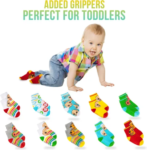 Vista 2 de Cocomelon Socks 10 Pack Baby Socks and Toddler Socks 2T-5T Cocomelon socks for Toddler Boys