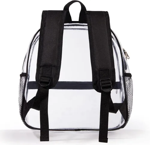 Vista 6 de Mochila transparente de 12 x 12 x 6 pulgadas, Negro